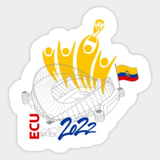 Ecuador World Cup Soccer 2022 Sticker